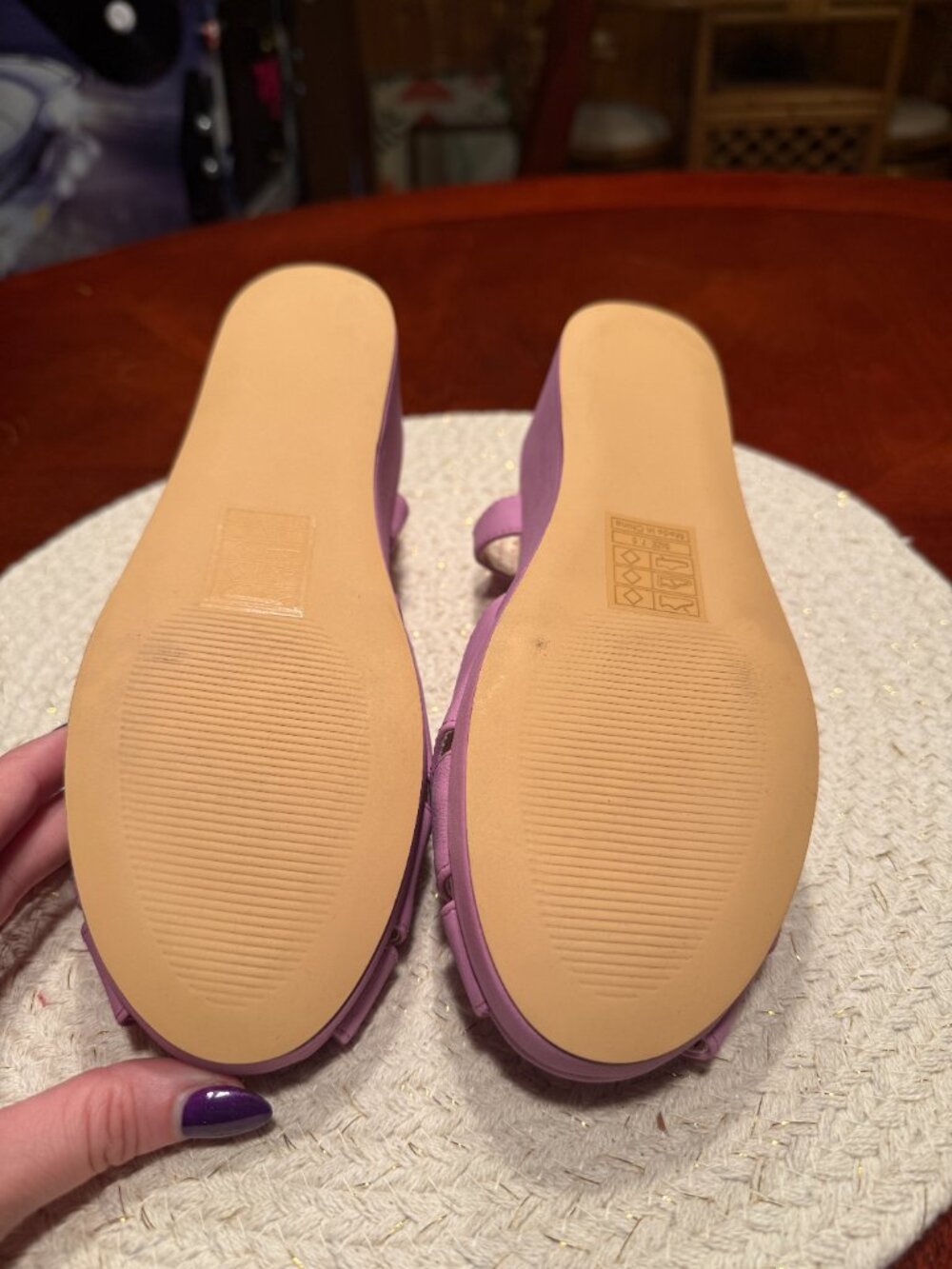 B.A.I.T. Footwear - Kira Lavendar Wedge Sandals - Picture 4 of 4